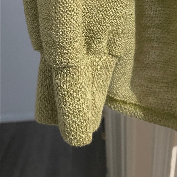 Ces Femme Olive Sweater with Patterned Sleeves - Picture 4 of 11